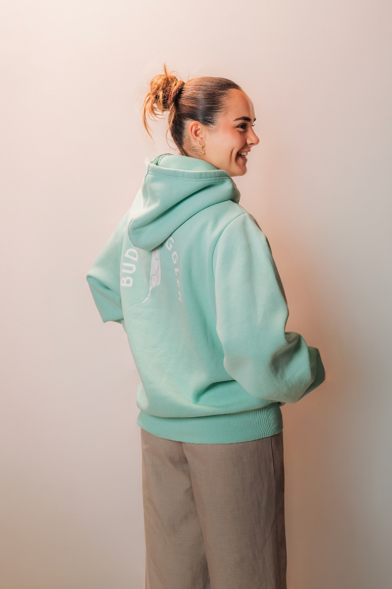 Sweat à Capuche Menthe Budgy Logo