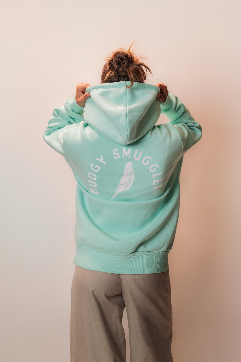 Sweat à Capuche Menthe Budgy Logo