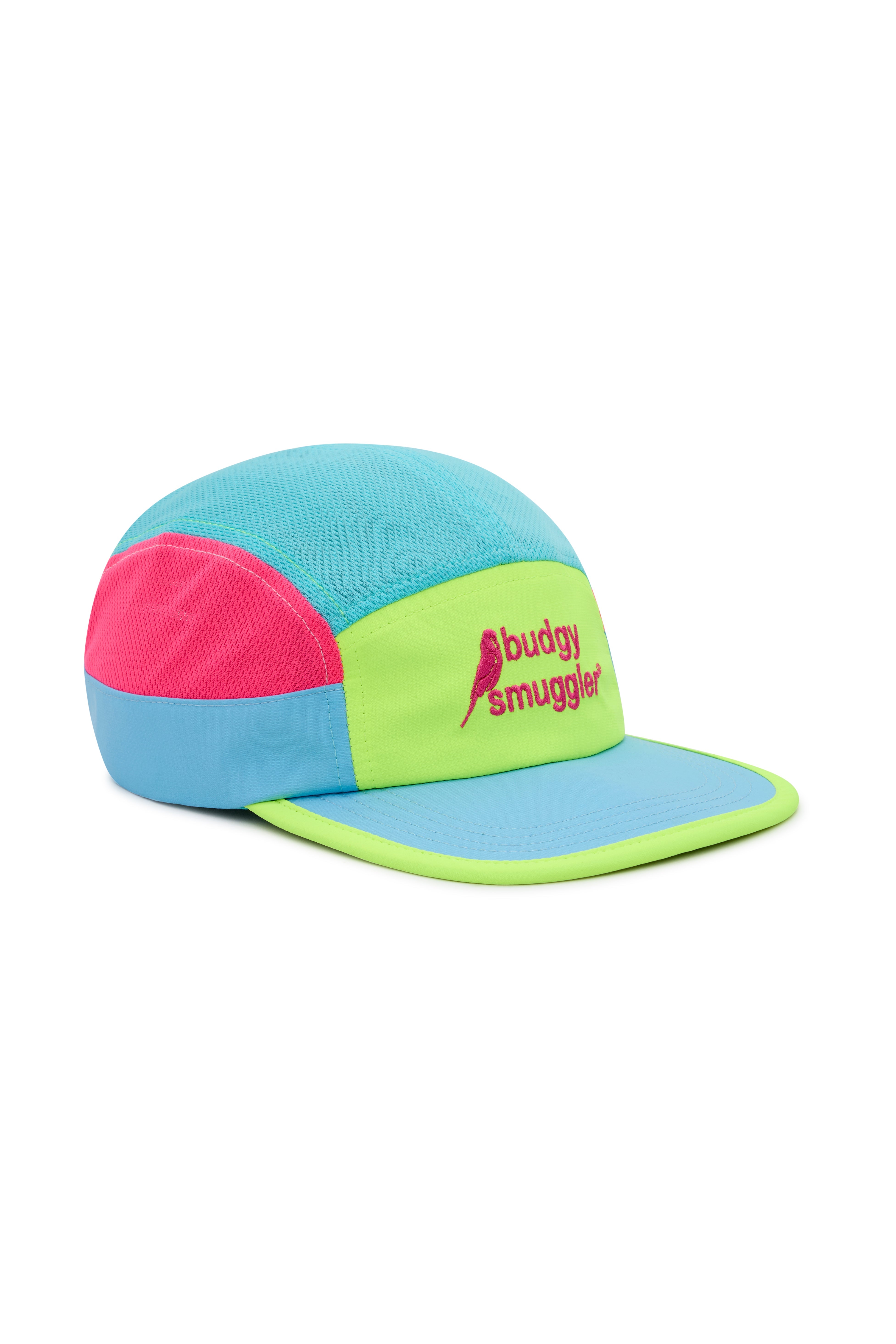 Running Cap en Jaune Bleu et Rose