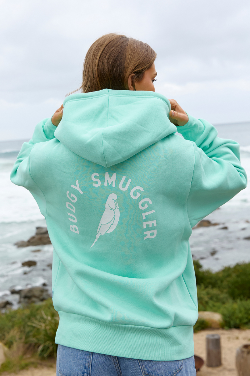 Sweat à Capuche Menthe Budgy Logo