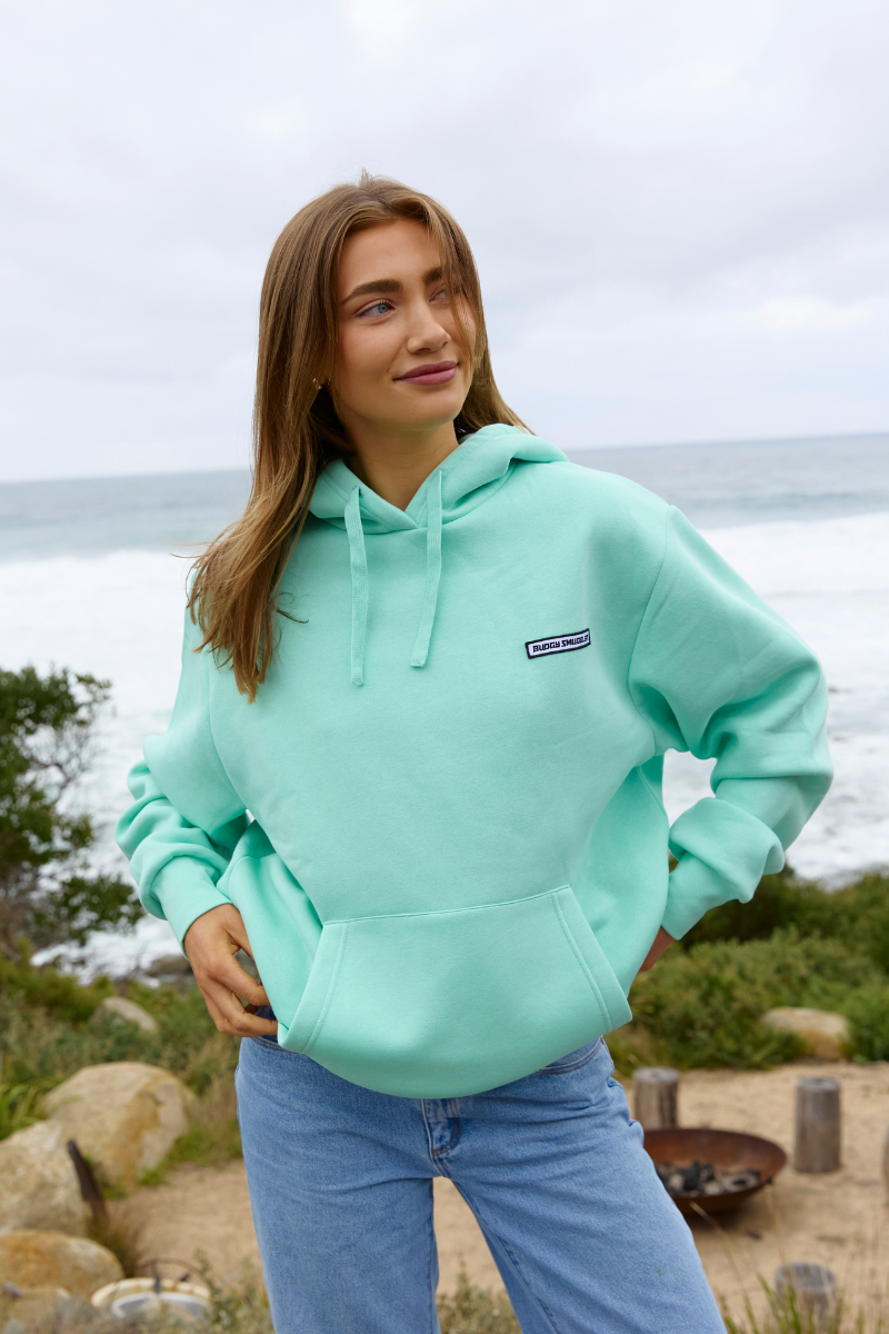 Sweat à Capuche Menthe Budgy Logo
