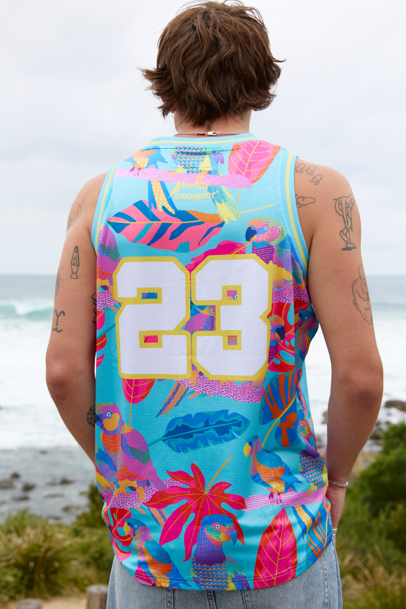 Maillot de Basket en Electro Perroquets