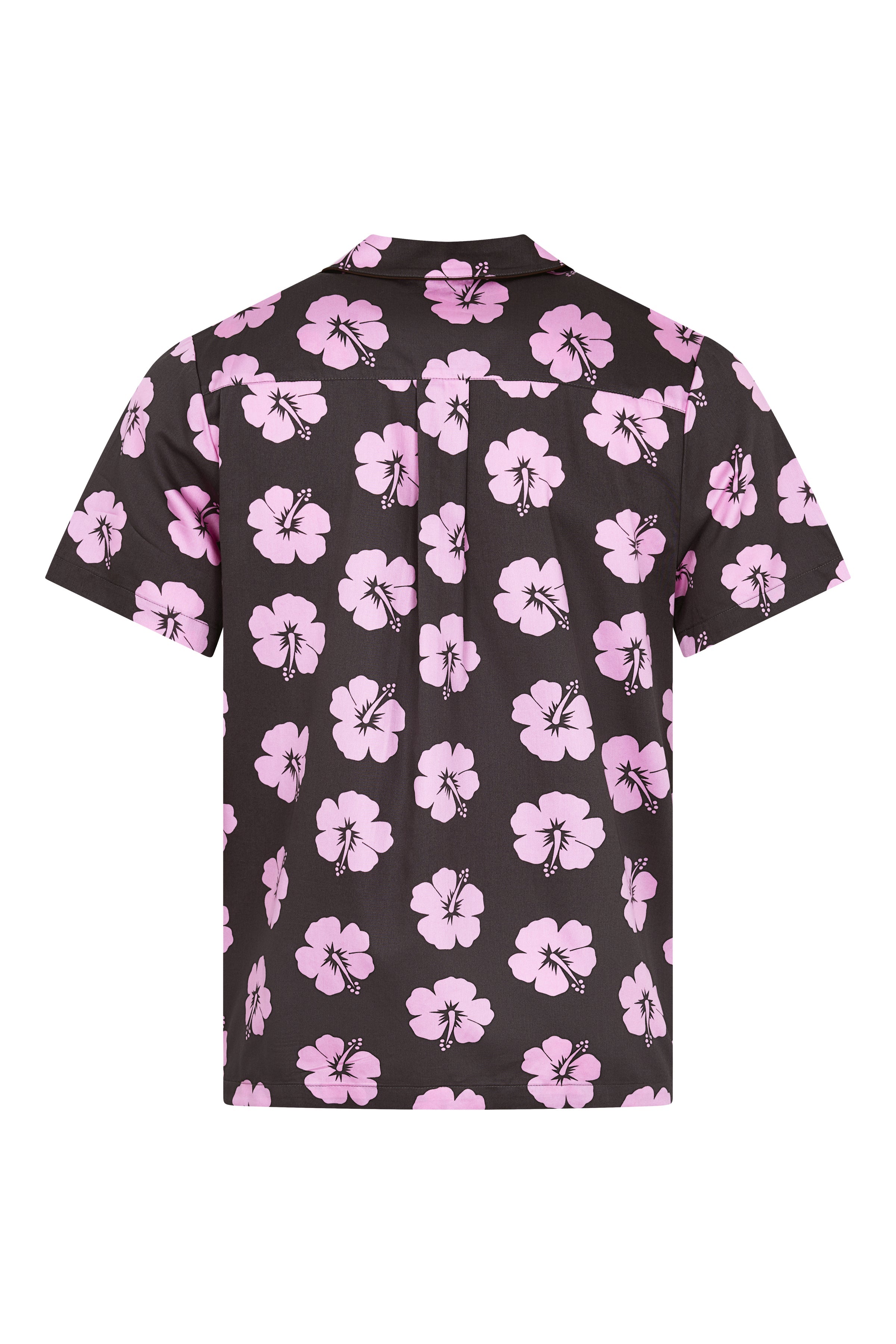 Pyjama Hommes en Hibiscus Rose et Marron