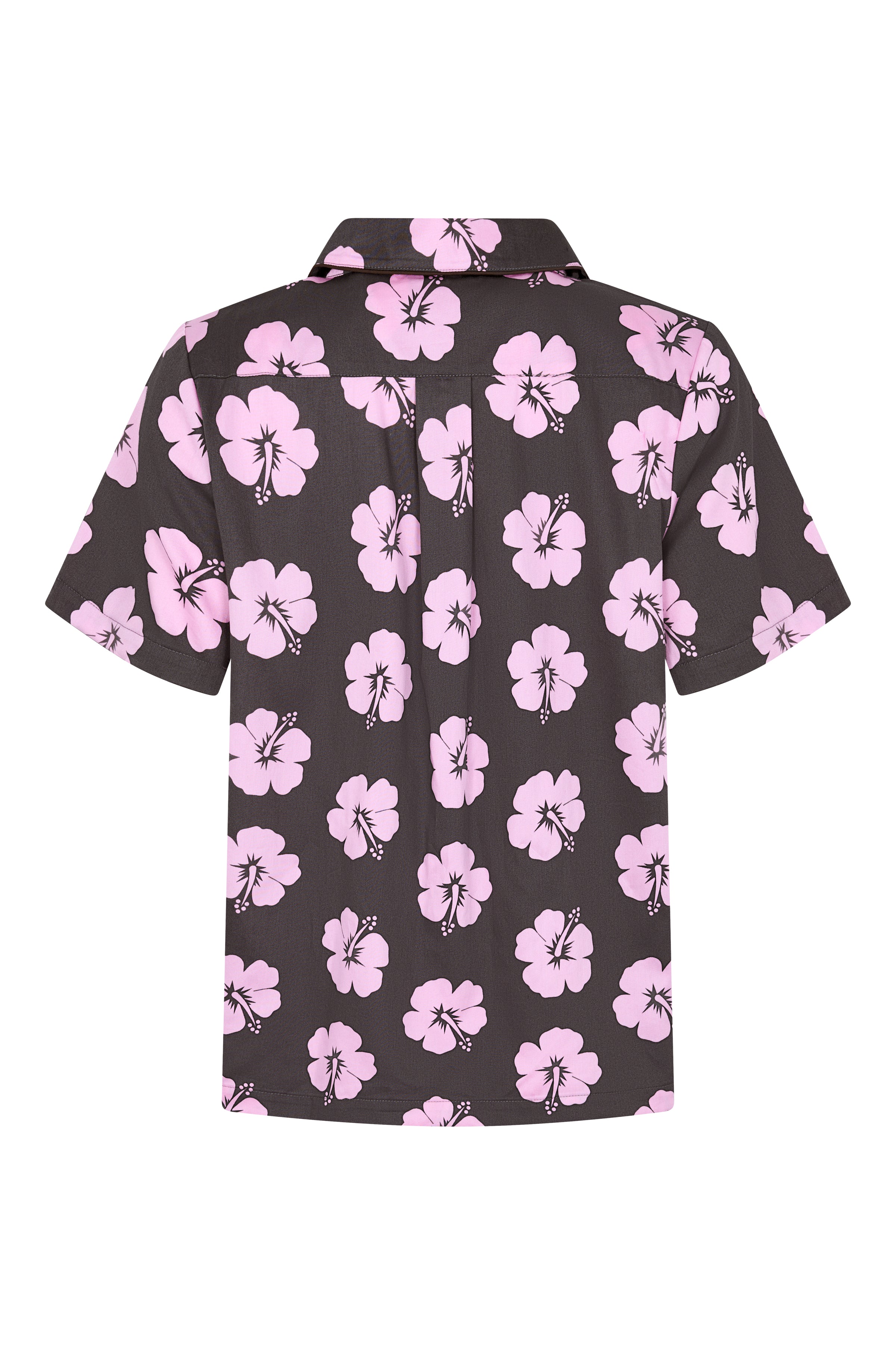 Damen-Pyjama-Set in Hibiskusrosa und Braun
