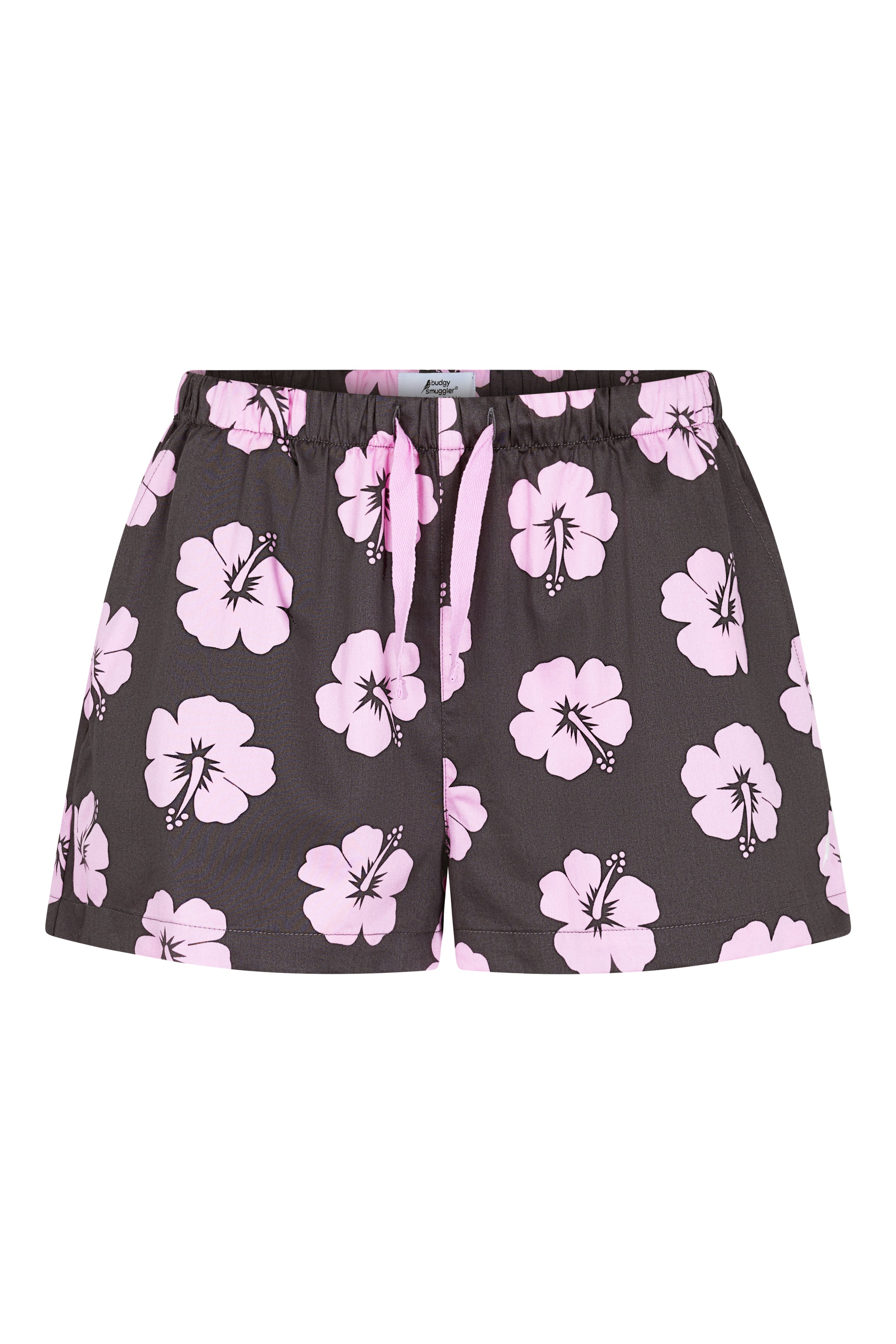 Damen-Pyjama-Set in Hibiskusrosa und Braun