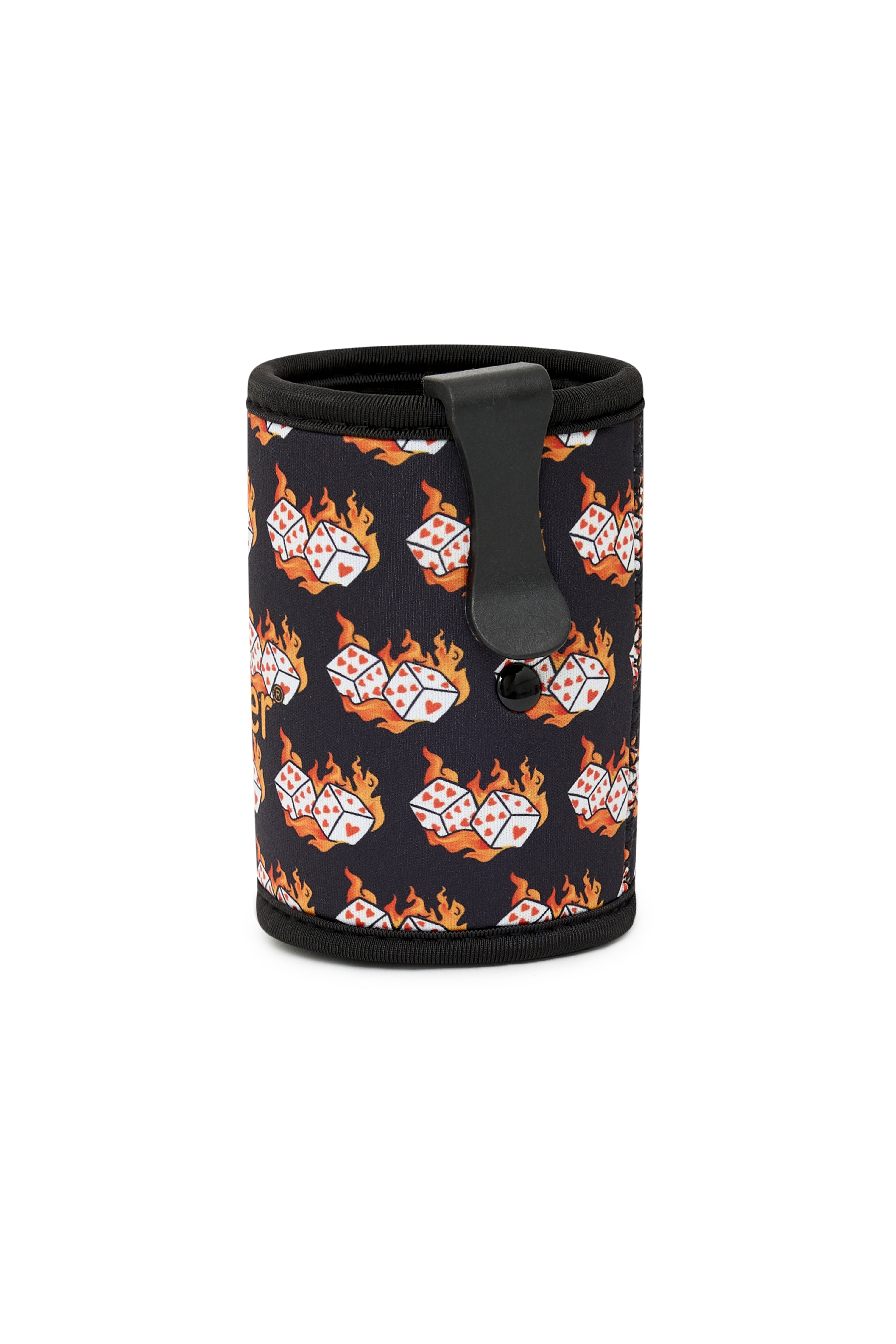 Flaming Dice Beer Holder