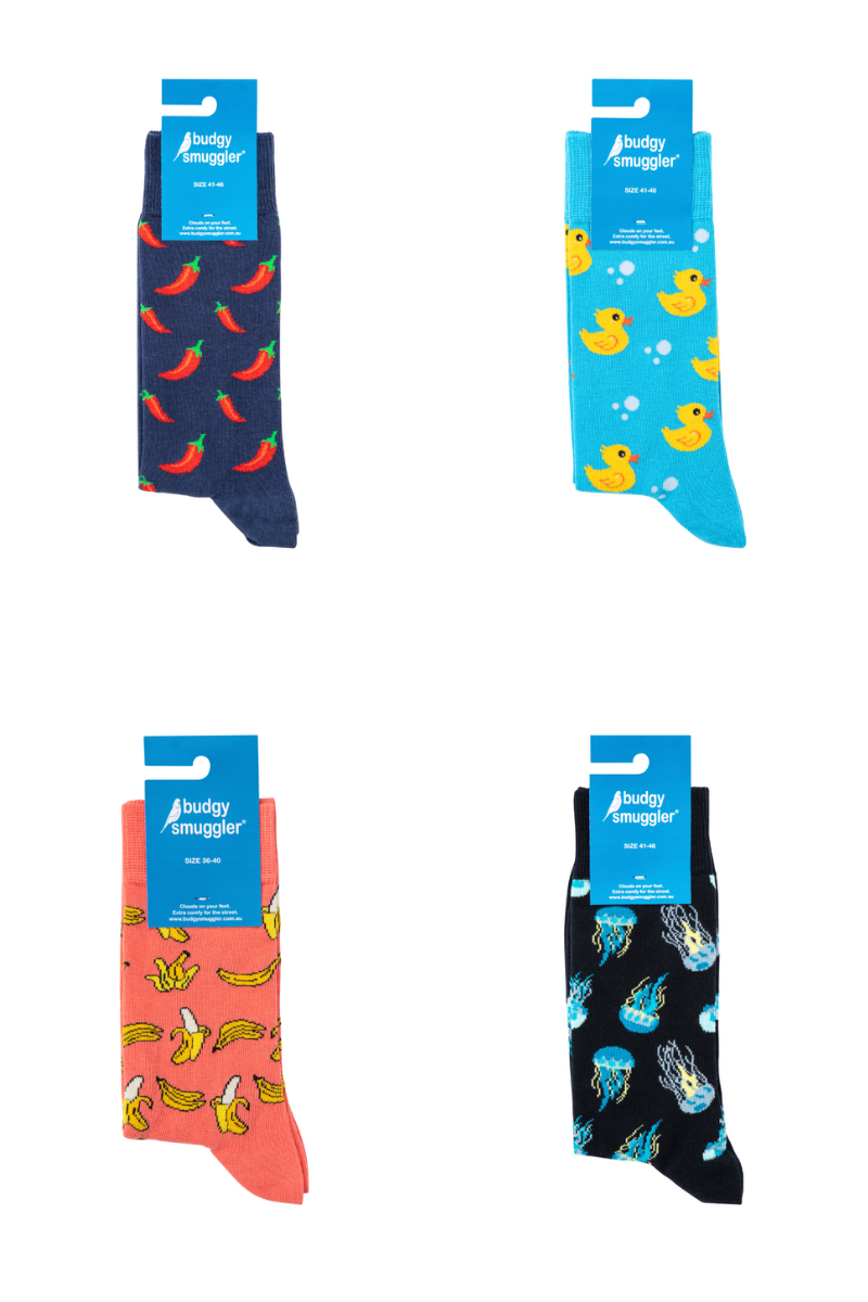 Wellensittich-Socken-Box-Set