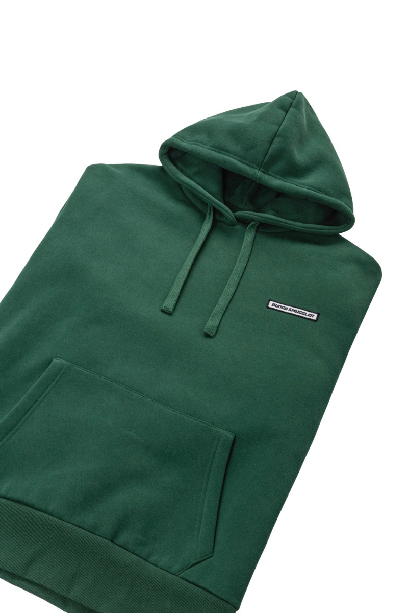 Sweat à Capuche Vert Budgy Logo