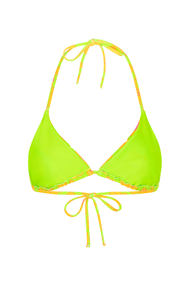 Haut Triangle Tallow en Hibiscus Orange et Vert