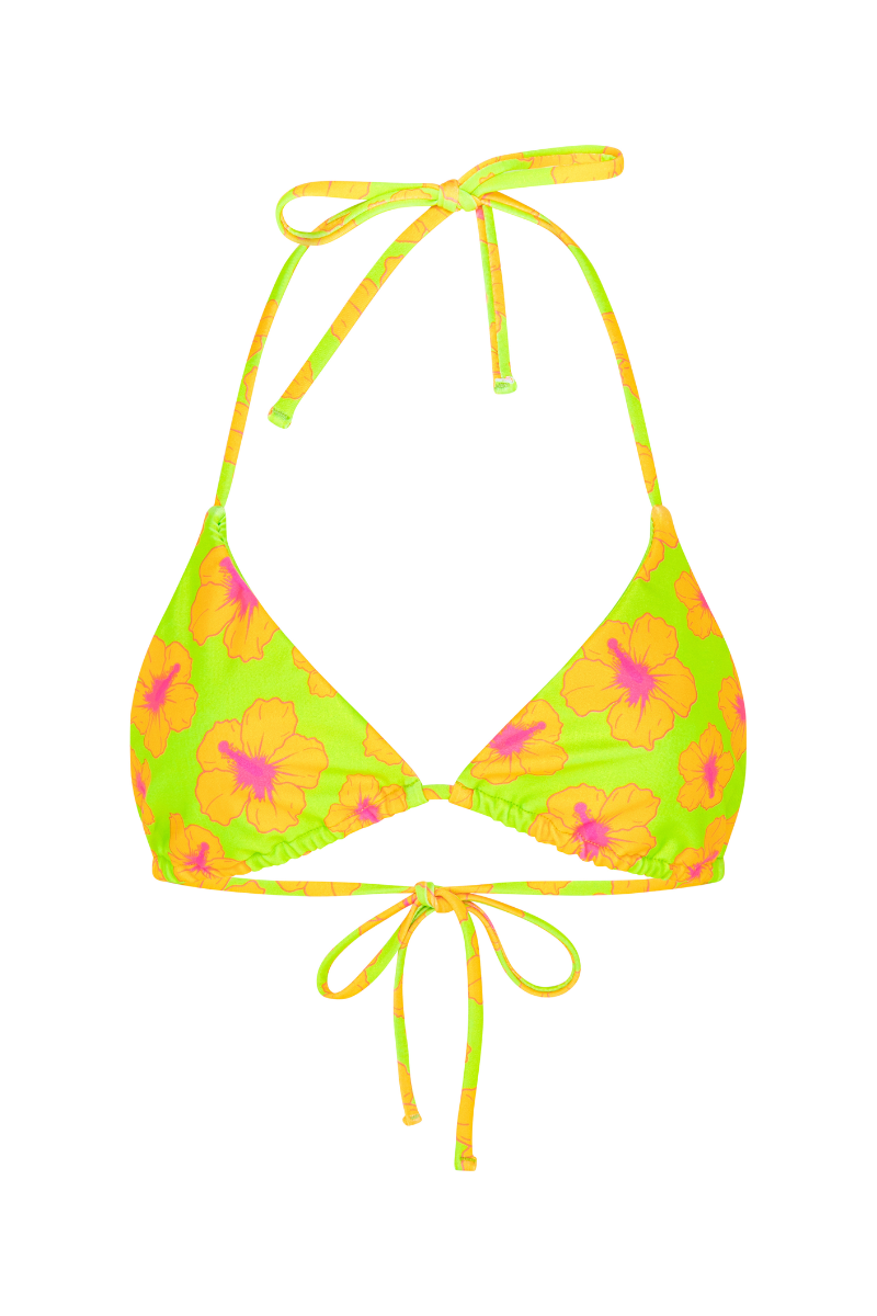 Haut Triangle Tallow en Hibiscus Orange et Vert