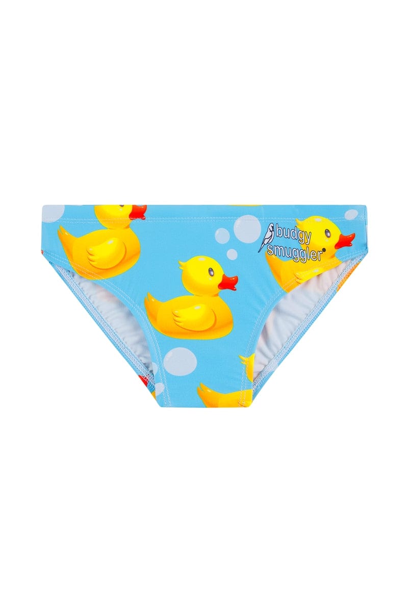 Badehose für Jungen mit Quietscheenten Muster