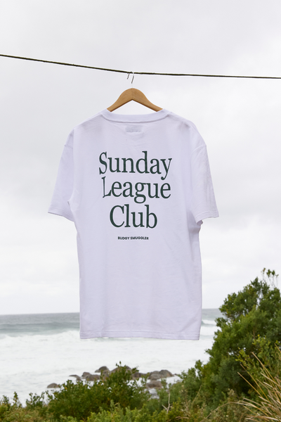 Weißes T-Shirt mit Sunday League