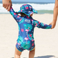 Coffret enfant maillot Body Short  & Bob de Bain en Flamingoes UPF 50+