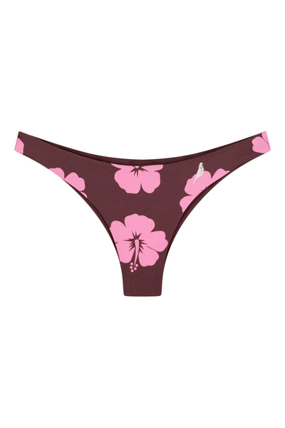 Bas Bronte en Hibiscus Rose et Marron
