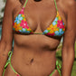 Triangle Bikini Top "Tallow" mit Sommerblumen Muster