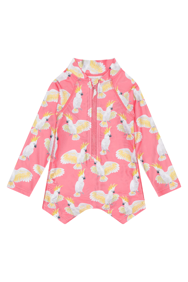Coffret enfant maillot Body Short enfant et Bob de bain en Petites Perruches UPF 50+