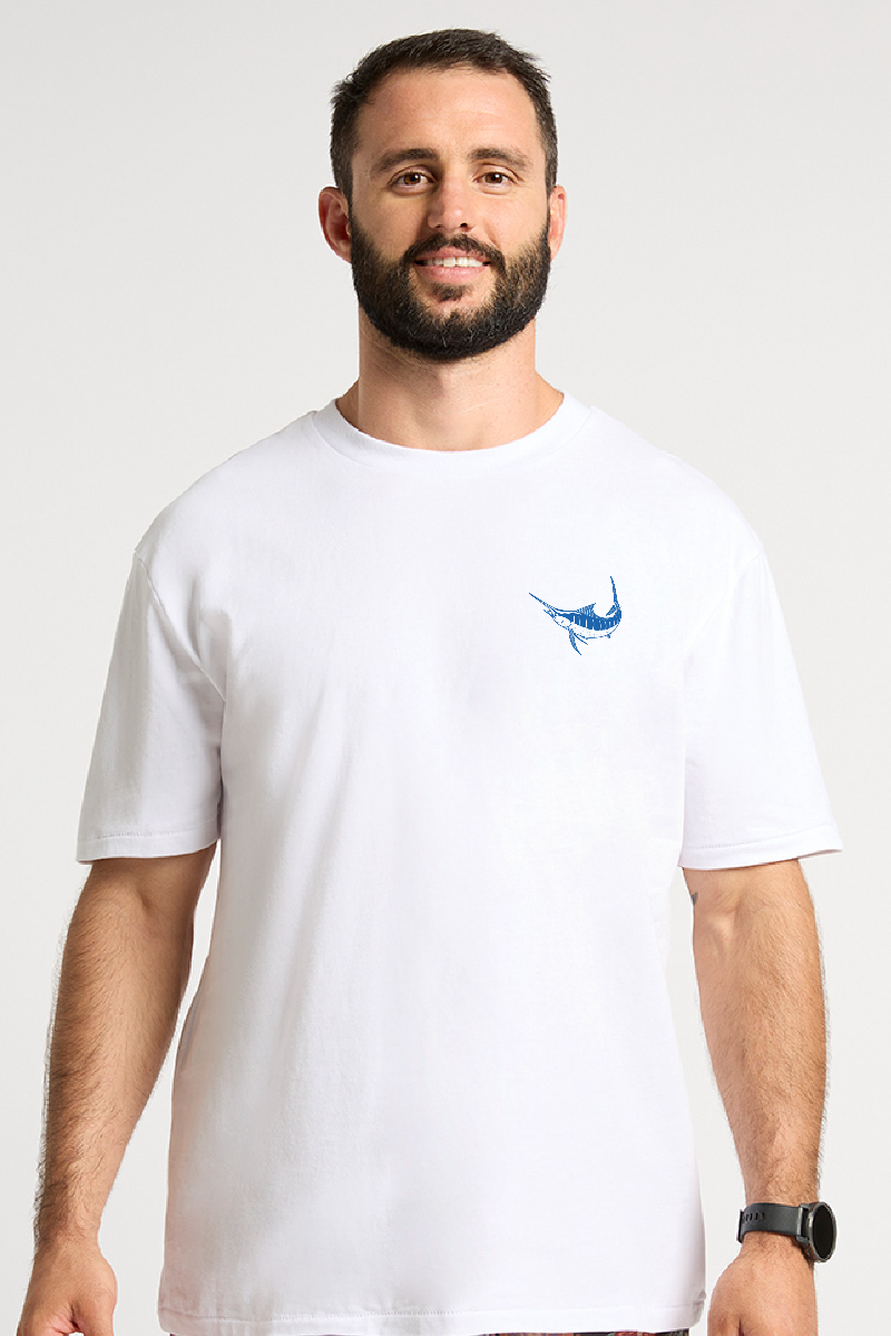 Teeshirt Blanc Fishing Bait and Tackle