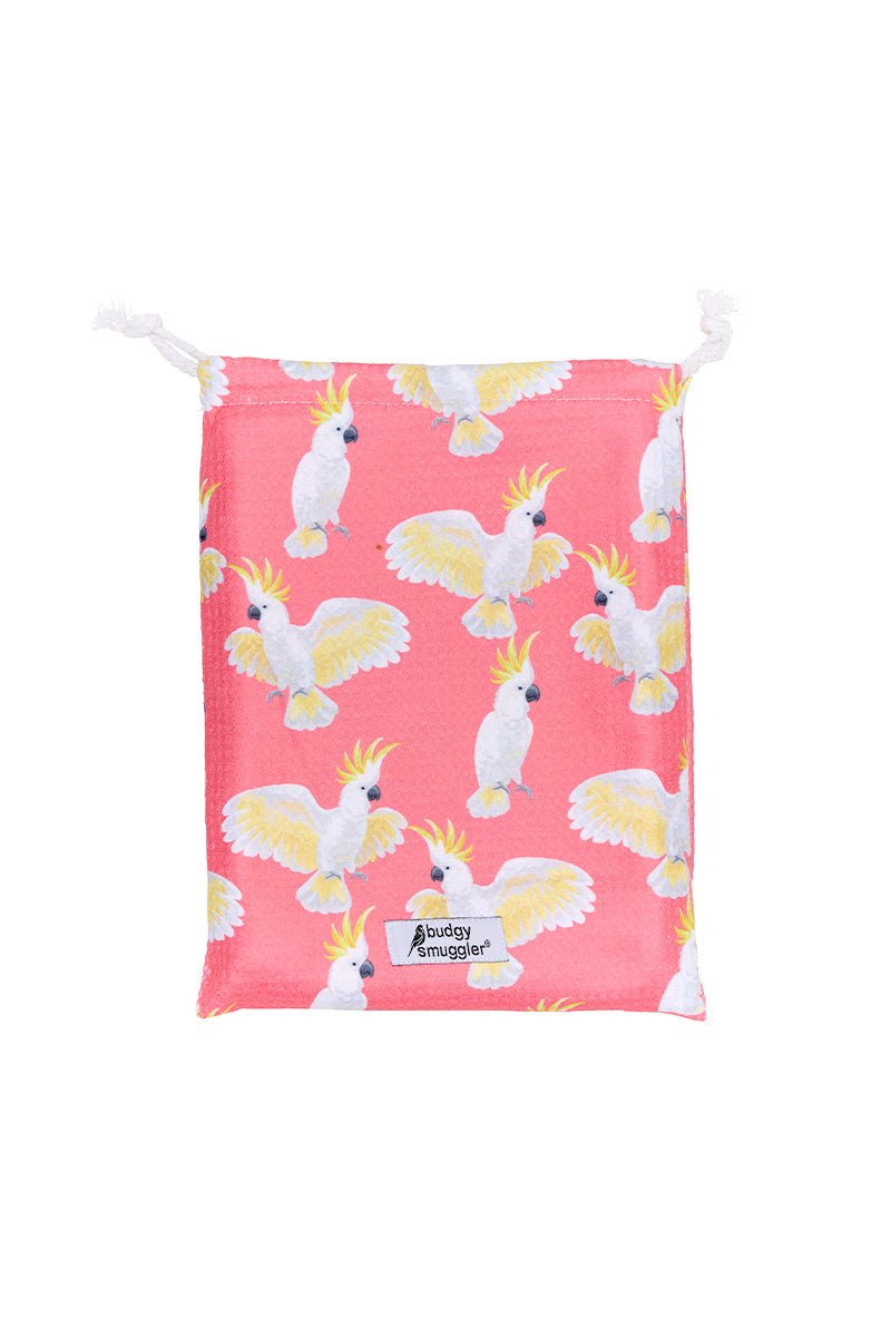 Serviette de Plage Double Face en Petites Perruches | Logo Central