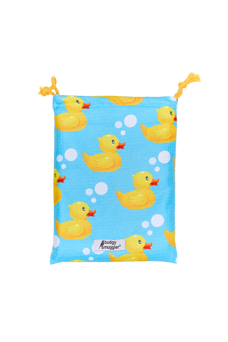 Serviette de Plage Double Face en Canards | Logo Latéral