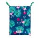 Serviette de Plage Double Face en Flamingoes | Logo Latéral