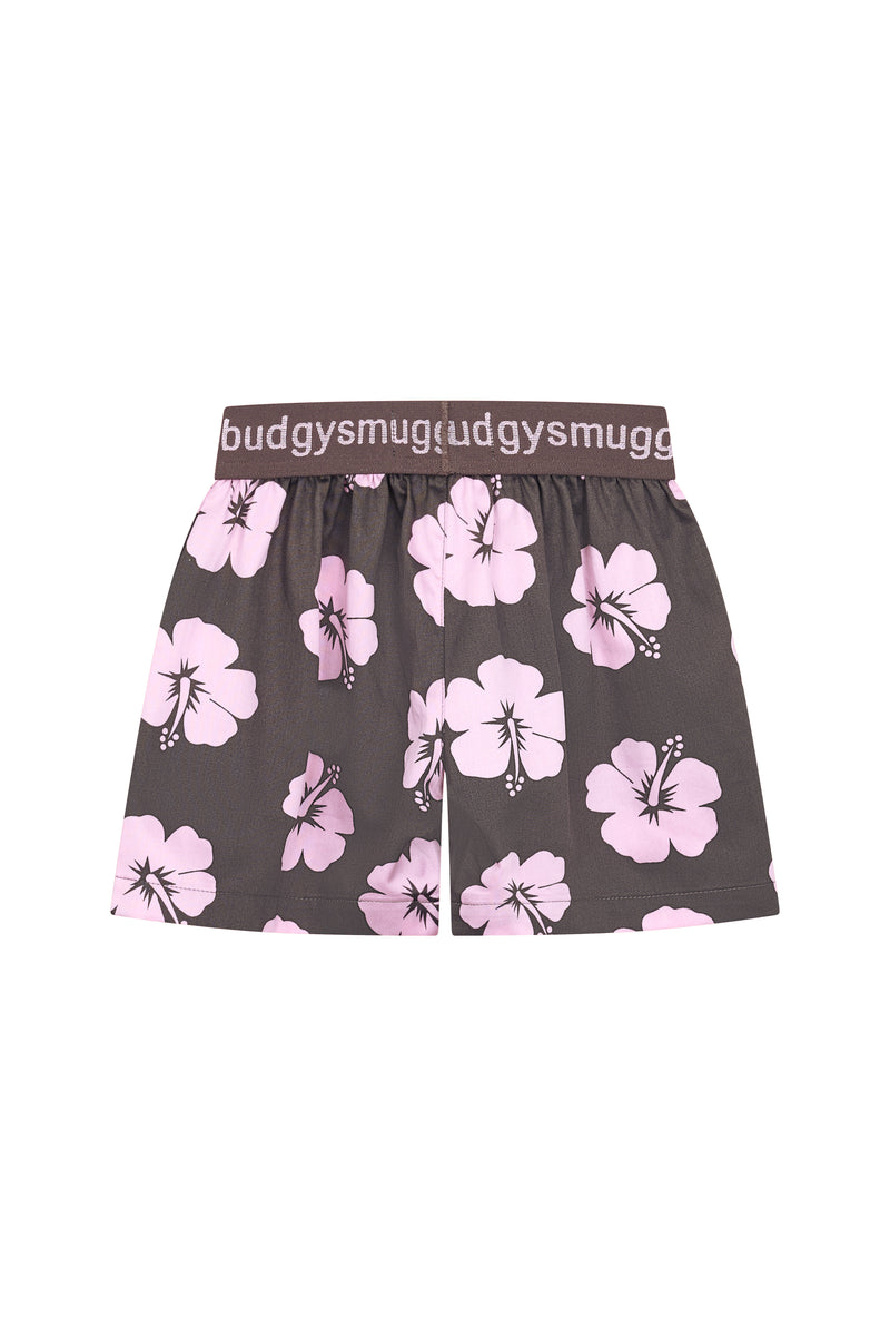 Pyjama Enfants en Hibiscus Rose et Marron