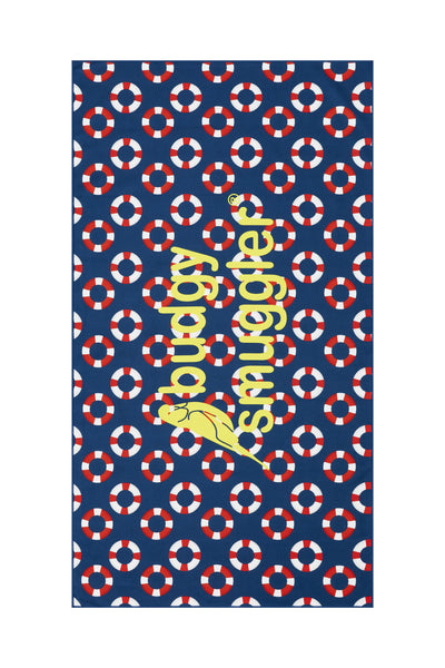 Serviette de Plage Double Face en Bouées de Sauvetage | Logo Central