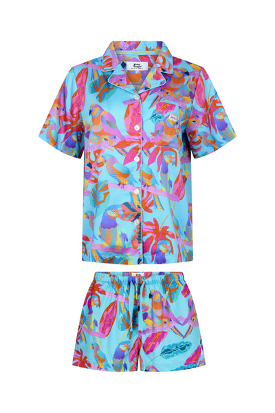 Ensemble Pyjama Femmes en Electro Perroquets