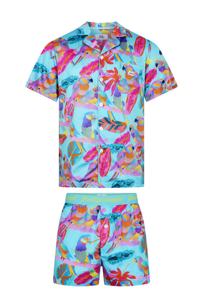 Pyjama Hommes en Electro Perroquets