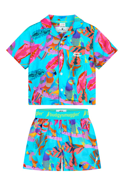 Pyjama Enfants en Electro Perroquets