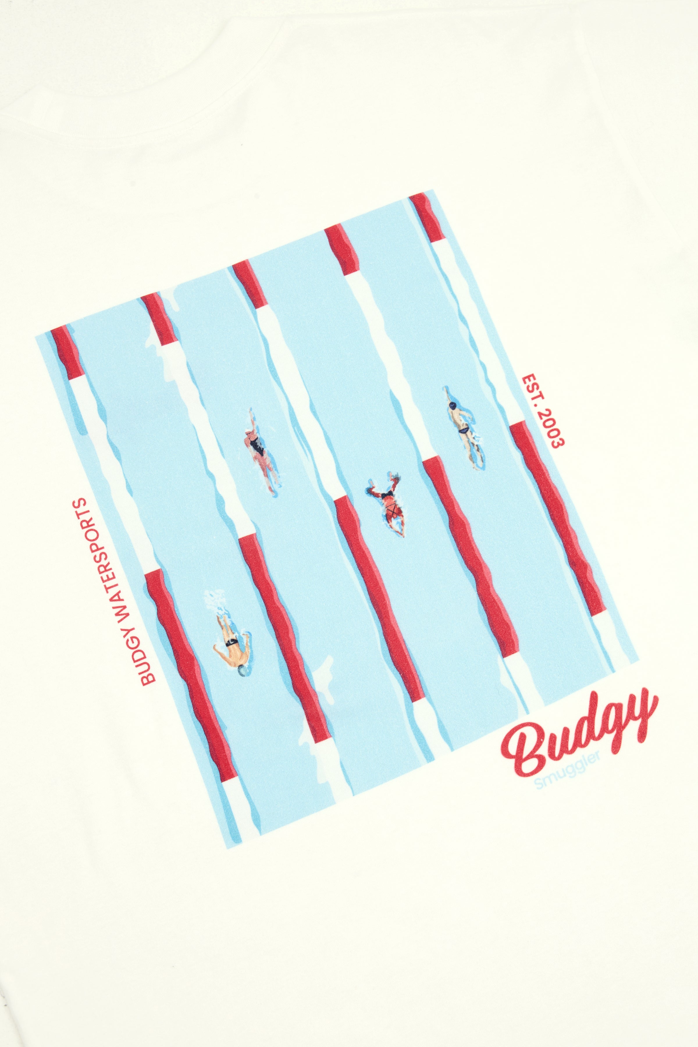 Weißes, übergroßes Langarm-Wassersport-T-Shirt