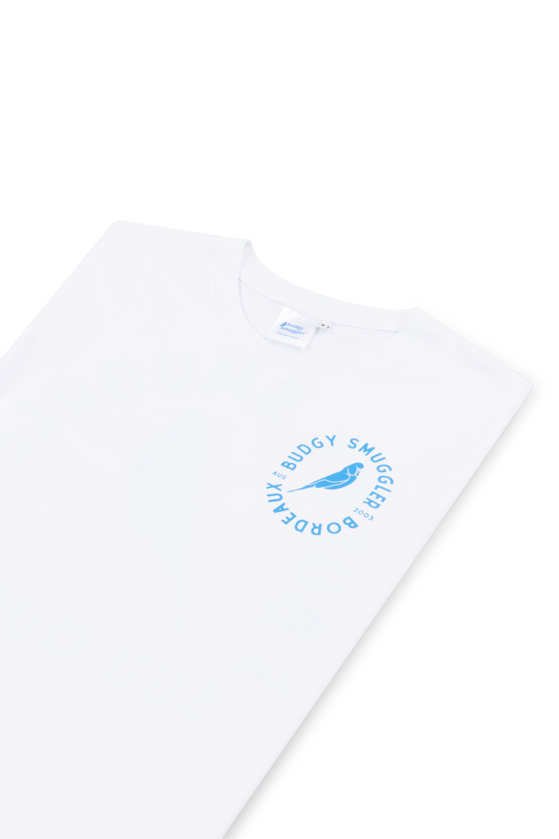 T-Shirt Bordeaux / Südwest in weiß-blau
