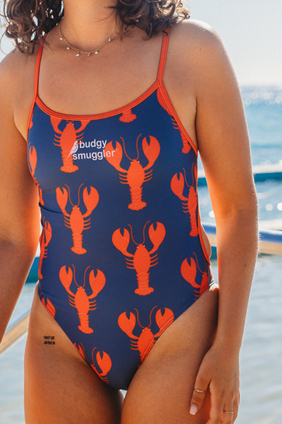 Une Pièce Plongeon en Homards Bleu Marine