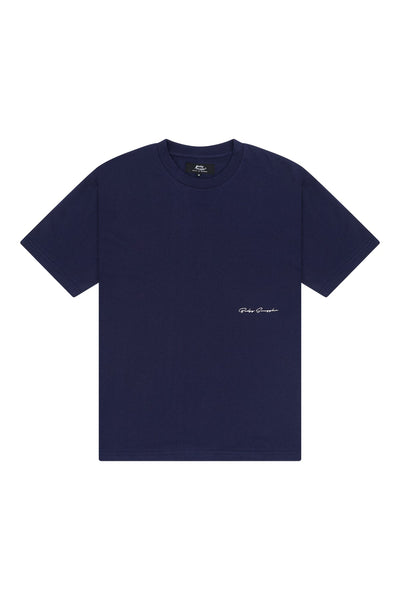 Heavyweight Navy Tee in Budgy