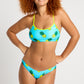 Bikini Top "Freshwater" mit blauem Ananas Muster