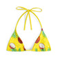 Triangle Bikini Top "Tallow" mit Kokosnuss Muster