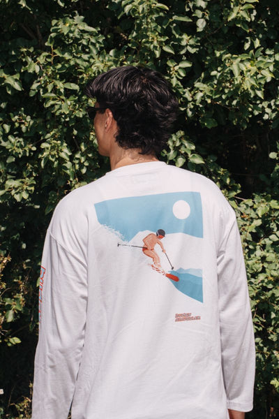 Teeshirt Oversize Blanc Manches Longues Snowsports