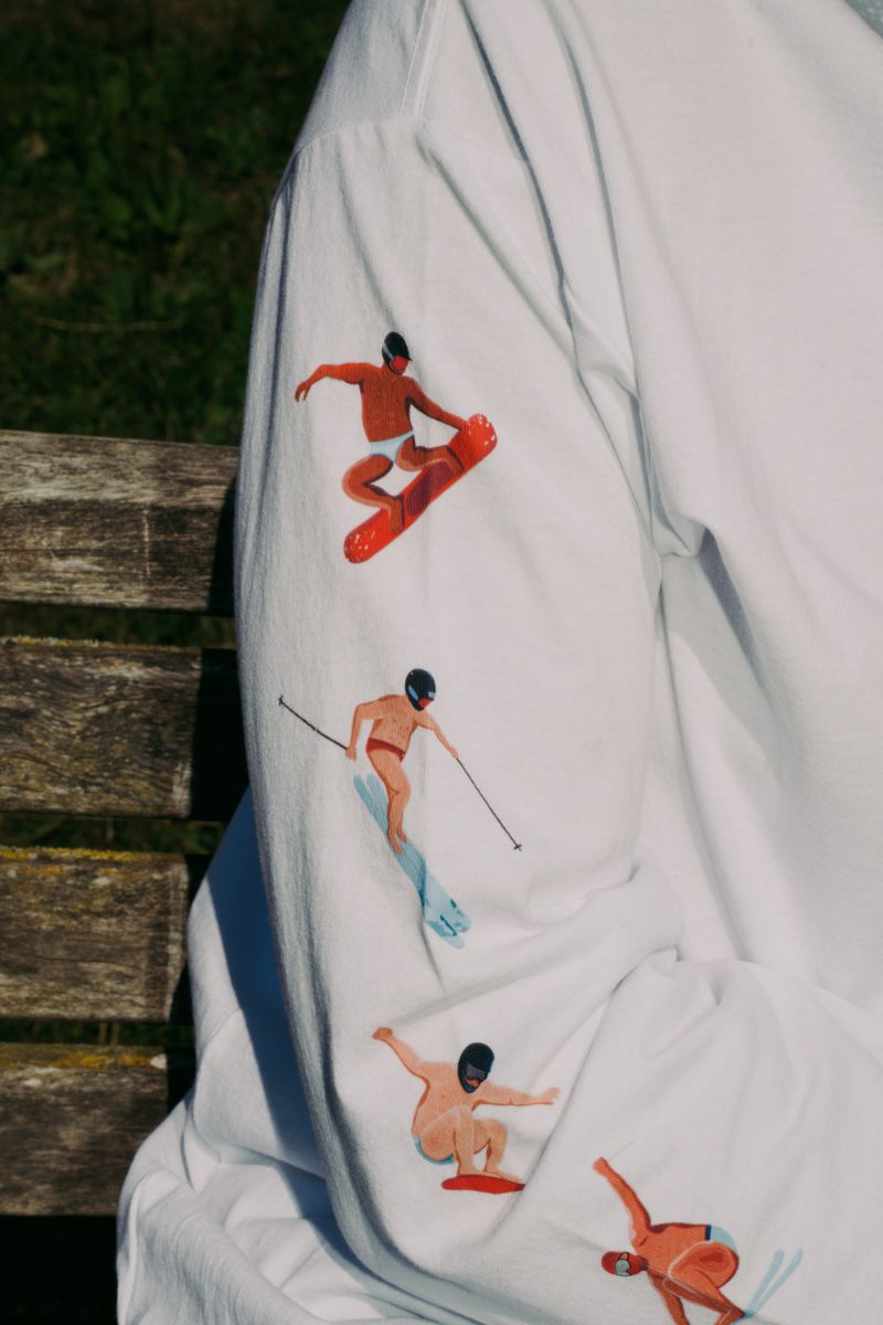 Teeshirt Oversize Blanc Manches Longues Snowsports