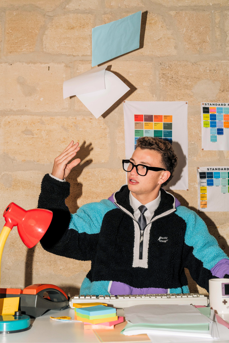 Polaire Noir, Violet & Turquoise