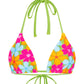 Triangle Bikini Top "Tallow" mit Sommerblumen Muster