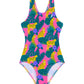 Badeanzug für Mädchen mit Geparden Muster