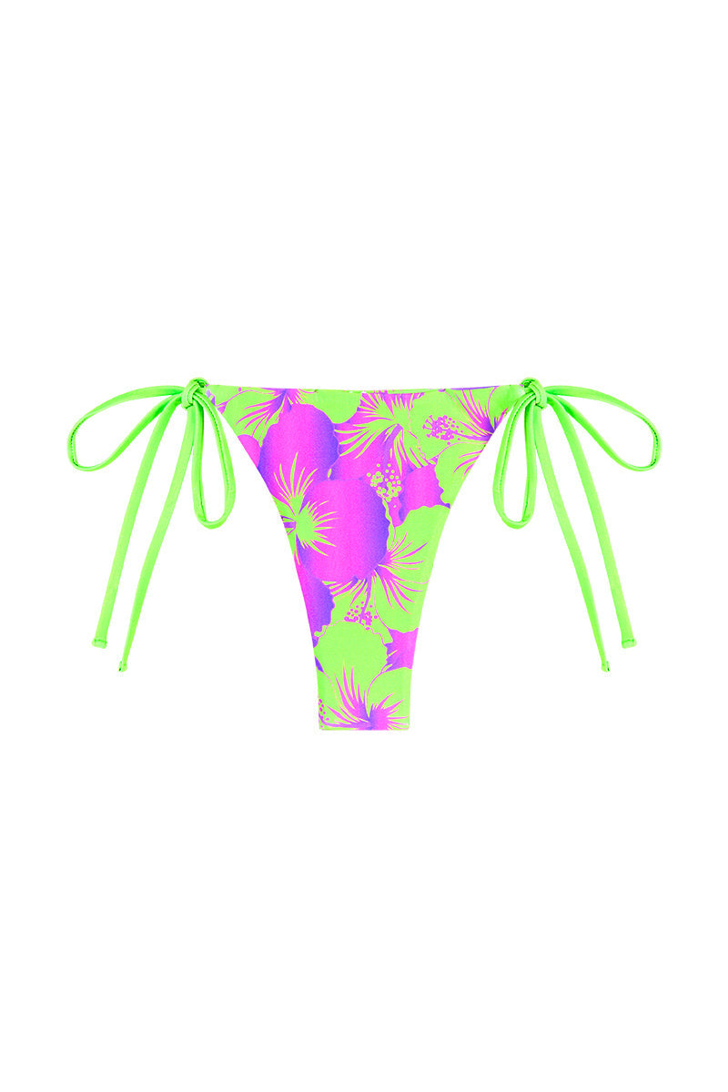 Bikini Hose "Avalon" mit grünem Hibiskus Muster