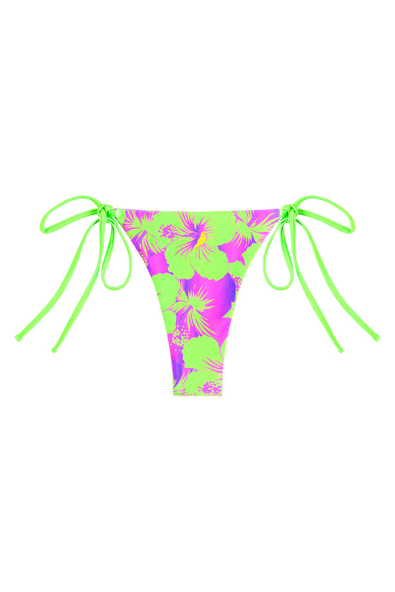 Bikini Hose "Avalon" mit grünem Hibiskus Muster