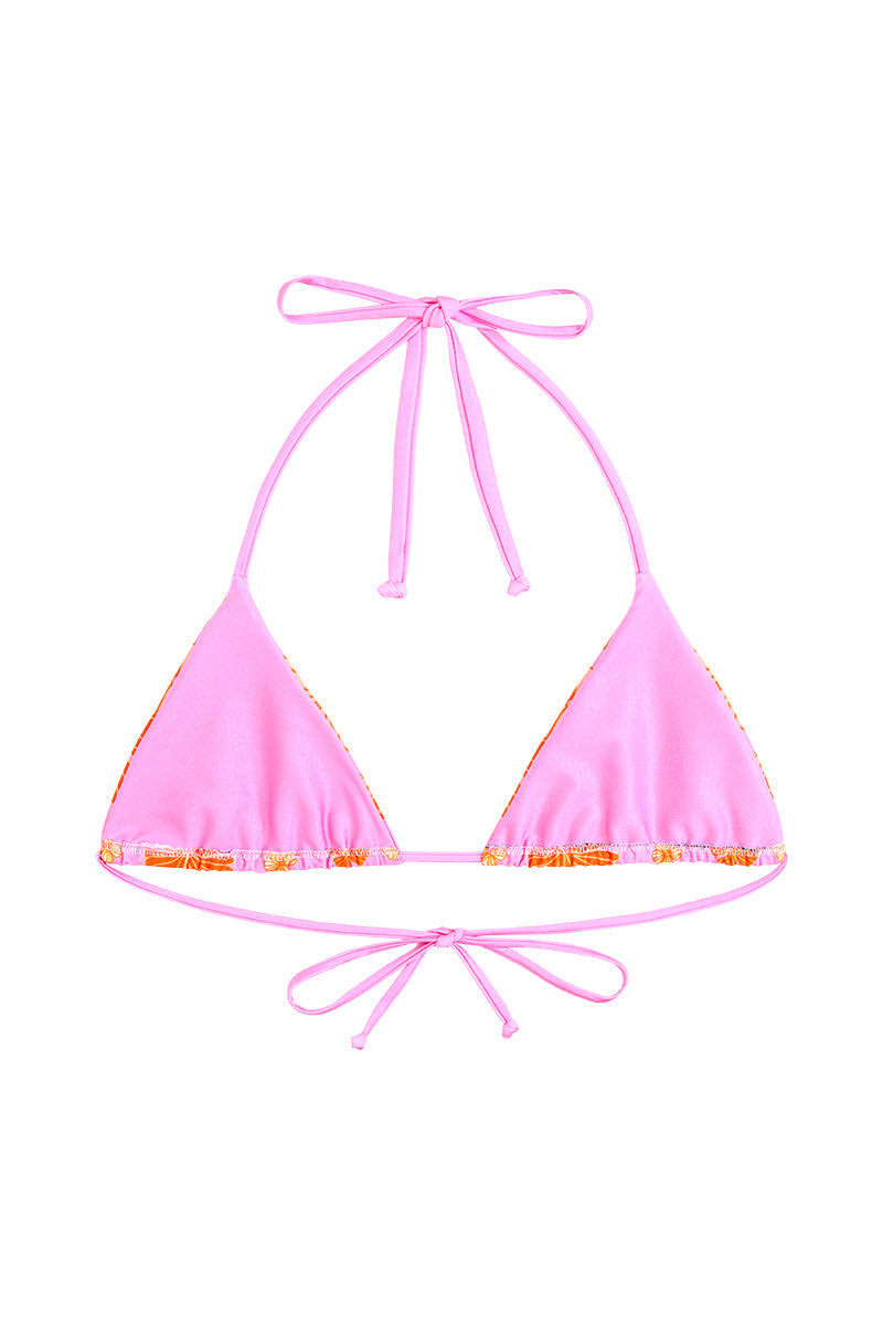 Triangle Bikini Top "Tallow" mit floralem Muster