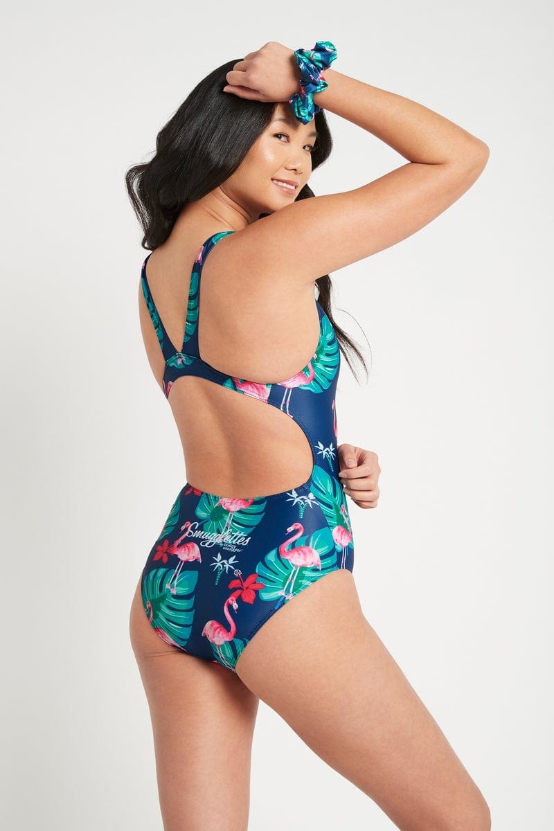 Thick Strap One Piece in Flamingo 
