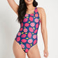 Chunky Straps One Piece in Pink Lemonade