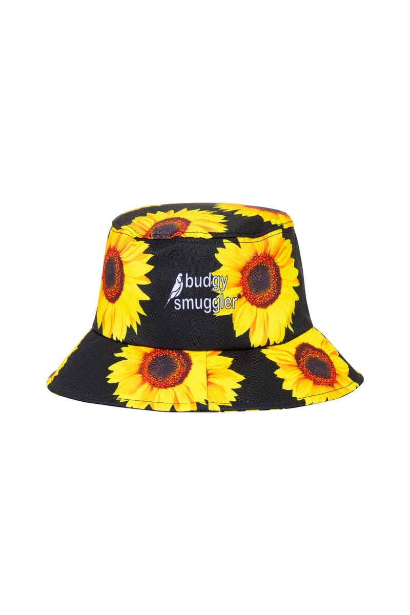 Anglerhut mit Sonnenblumen Muster