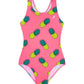 Girl's One-Piece in Pink Pineapple